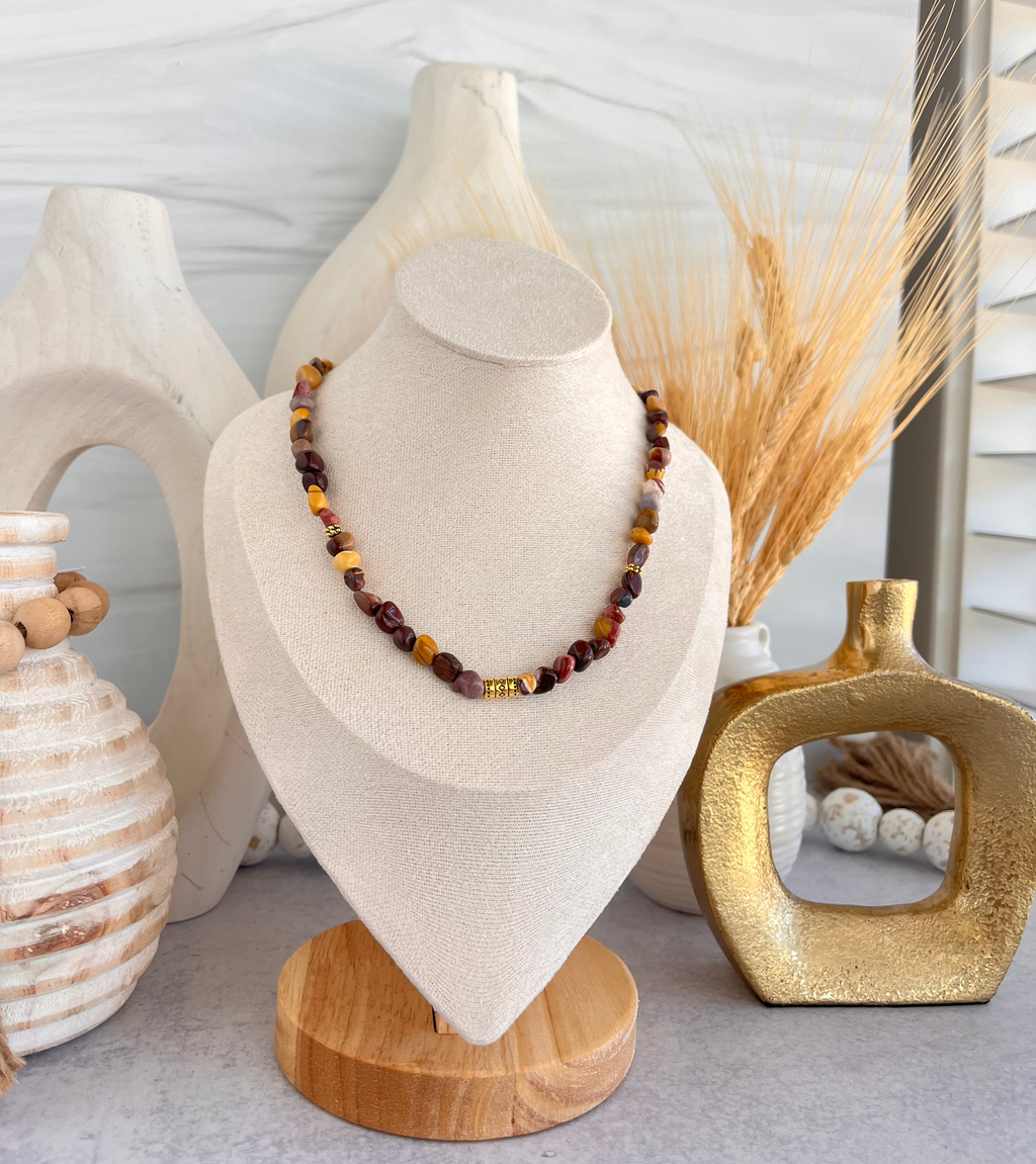 'Alaina' | Mookite  Smooth Pebble Minimalist Necklace