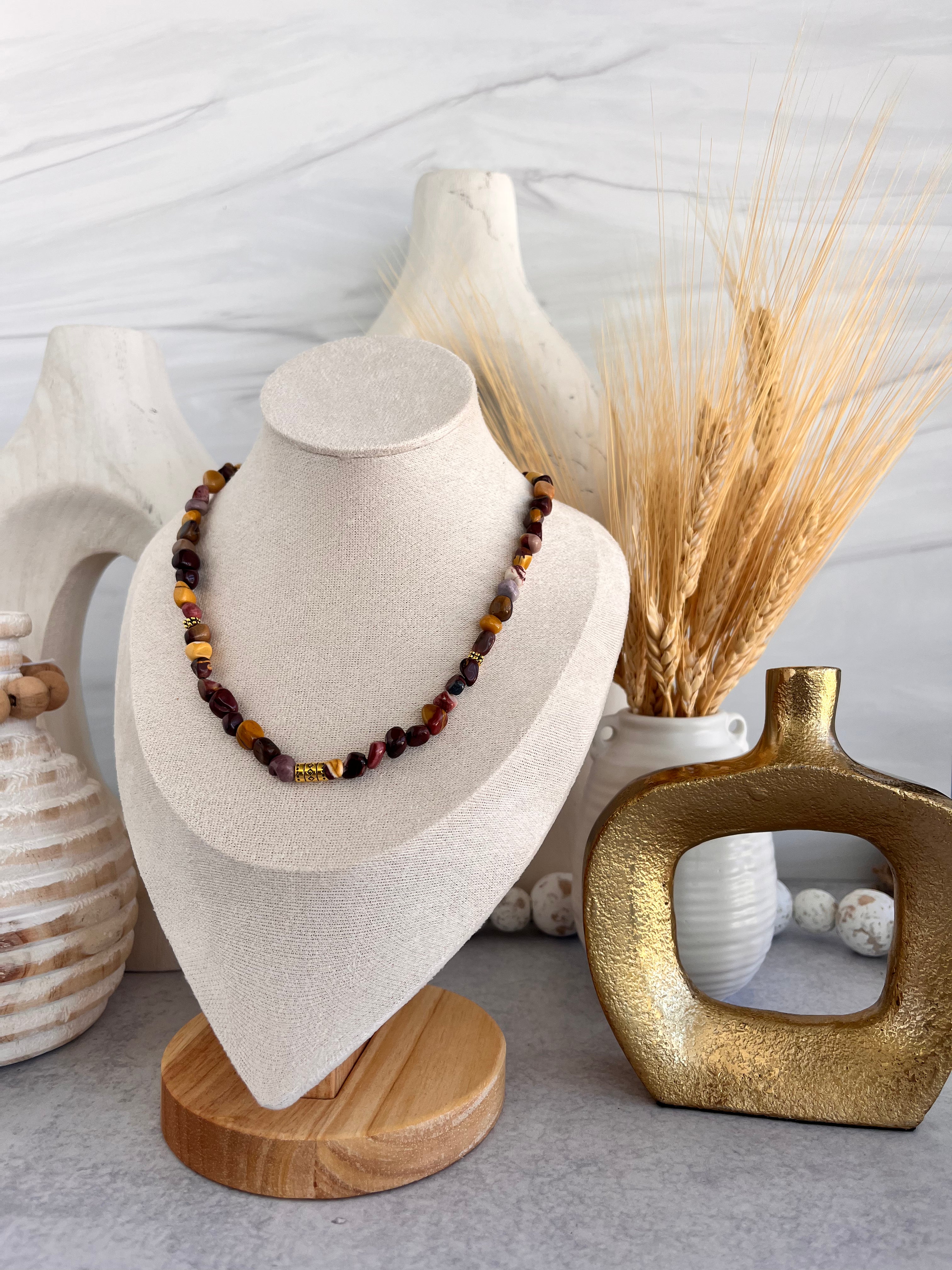'Alaina' | Mookite  Smooth Pebble Minimalist Necklace