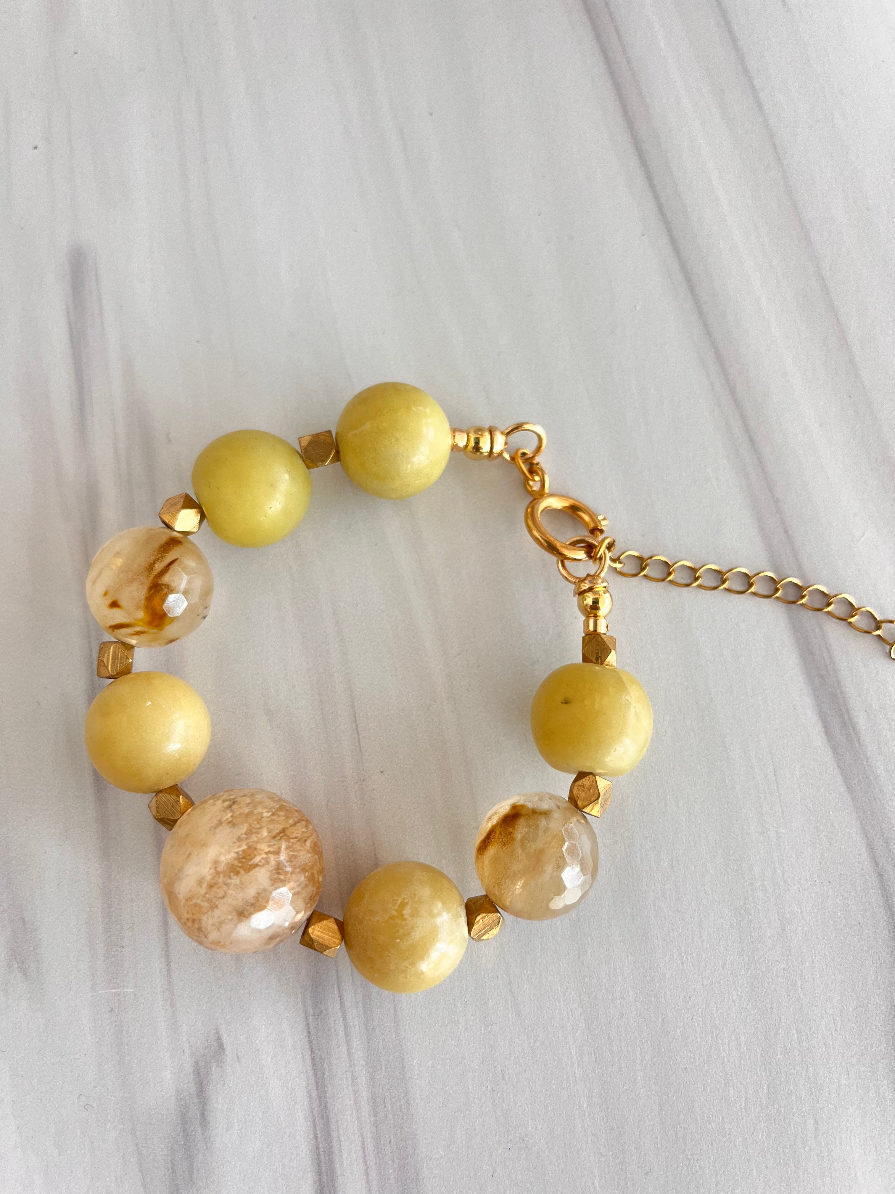 'Gisélle' | New Jade with Golden Healer Bracelet